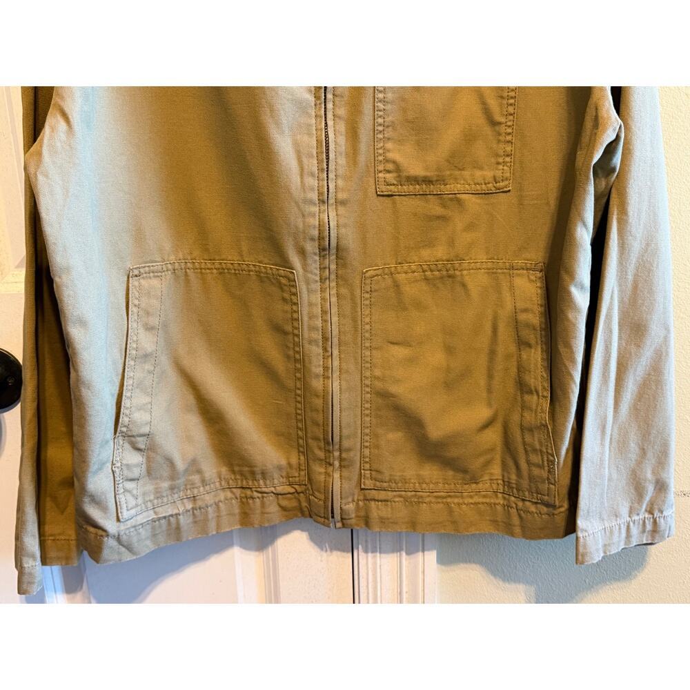 Gap Men's Relaxed Canvas Utility Jacket Brown Corduroy Collar Front Zipper M - Picture 5 of 12